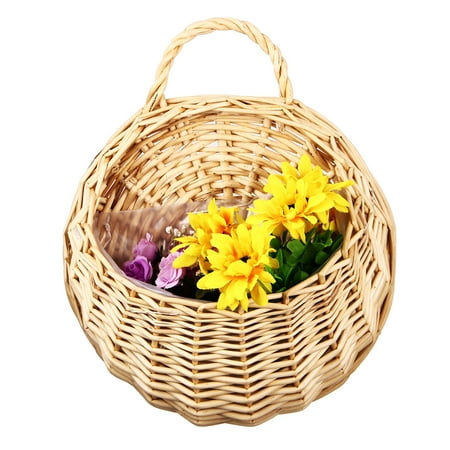 Hand Made Decorative Wicker Hanging Flower Basket Rattan Plant