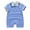 Blue, variant on Toddler Kid Jumpsuit Pants Clothes Toddler Baby Boys Girls Short Sleeve Turn-Down Collar Pocket Romper Jumpsuits Summer Jumpsuit For Girls Boys