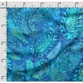 thumbnail image 2 of Soimoi Asian Paisley Printed, Japan Crepe SatinFabric, by The Yard 54 Inch Wide, Decorative Sewing Fabric for Dresses Kimonos Gowns, Blue, 2 of 5