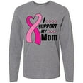 thumbnail image 3 of Inktastic Breast Cancer Awareness I Support My Mom with Pink Ribbon Long Sleeve T-Shirt, 3 of 5