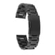 thumbnail image 1 of WORGEOUS Pulsera de eslabones sólidos de acero inoxidable de 24 mm, correa de reloj, extremo recto con 2 pasadores de reloj, barras de resorte (negro), 1 of 8
