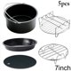 thumbnail image 2 of Juego de accesorios para freidora de aire, rejilla para asar redonda Universal, bandeja para hornear, barril para pasteles, 2 of 8