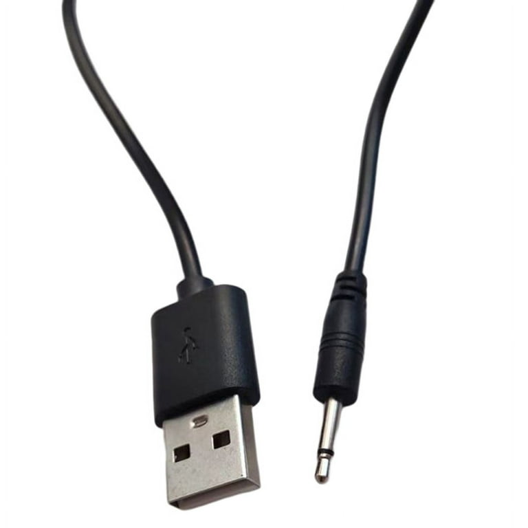 USB to AUDIO DC 2.5mm Charging Cable, Charger Cord for Rechargeable Wand  Massager, Black 24AWG - Walmart.com