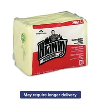Brawny Dusting Cloths Quarterfold 17 x 24 Yellow 50/Pack 4 Packs/Carton 29616