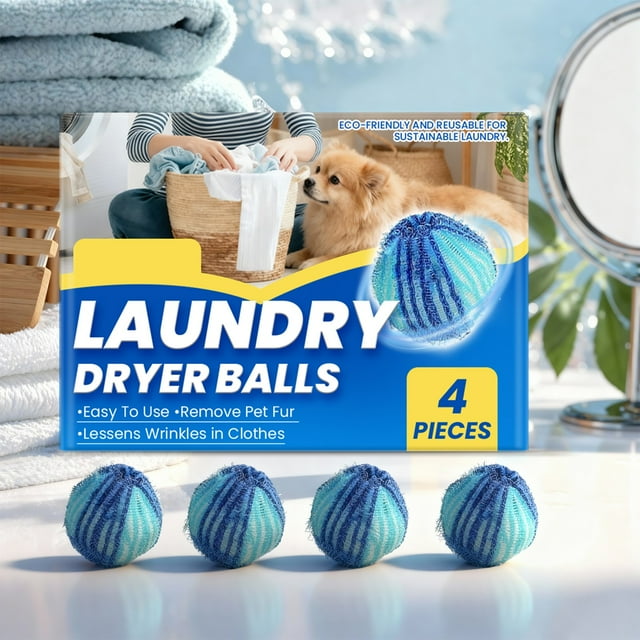 Yunuuuoa Boules de Retrait de Poils d'Animaux pour Lessive, Attrape-Peluches Réutilisables pour Sécheuse, Outil de Retrait de Poils d'Animaux pour Machine à Laver et Sécheuse, Élimine Efficacement les Débris de Fourrure et de Peluches des Vêtements et Tissus de Literie