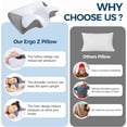 thumbnail image 5 of Ergo Z Pillow, 2026 Upgraded Lightweight Memory Foam 2 in 1 Ergonomic Pillow, Relieve Spine Improves Deep Sleep Quality for Side & Back Sleepers (Gray), 5 of 7