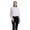 White, variant on Women's Long Sleeve Mock Neck Chiffon Blouses Mesh Lantern Sleeve Swiss Dot Shirt Dressy Loose Casual Work Shirts Tunic Tops, S-2XL