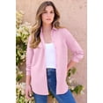 thumbnail image 5 of Roaman's Women's Plus Size Kate Long Sleeve Easy Cotton-Blend Button-Front Shirt, 5 of 6