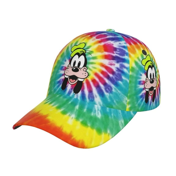 Unisex Goofy Colorful Tyedye Adjustable Sports Dad Hat Trucker Baseball Cap For Running Outdoor Travel