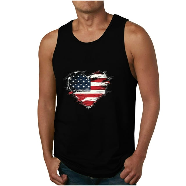 Camiseta de Cuello Redondo sin Mangas para Hombres Camiseta de Cuello Redondo para Hombres