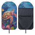 thumbnail image 5 of KUIFORTI Sea Turtle Print Waterproof Car Seat Towel Cover, Washable Elastic Automotive Seat Covers for Gym, Running, Swimming Use, Fits Most Cars, SUVs, Trucks, 5 of 7