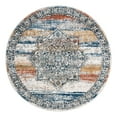 thumbnail image 3 of Unique Loom Nyla Collection Area Rug - Smile (3' 3" Round Multi/Gray), 3 of 7