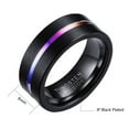 thumbnail image 6 of Matching Ring Couple Rings Black Gold Plated 1.5CT Purple CZ Women Wedding Ring Sets Female Ring, 6 of 7
