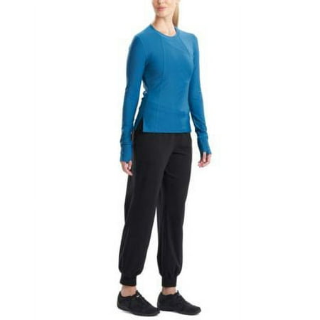 MSRP $58 Josie Natori Solstice Long-Sleeve Top Teal Blue Size Large