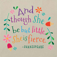 thumbnail image 4 of Inktastic She is Fierce Funny Shakespeare Quote Gift Tote Bag, 4 of 5