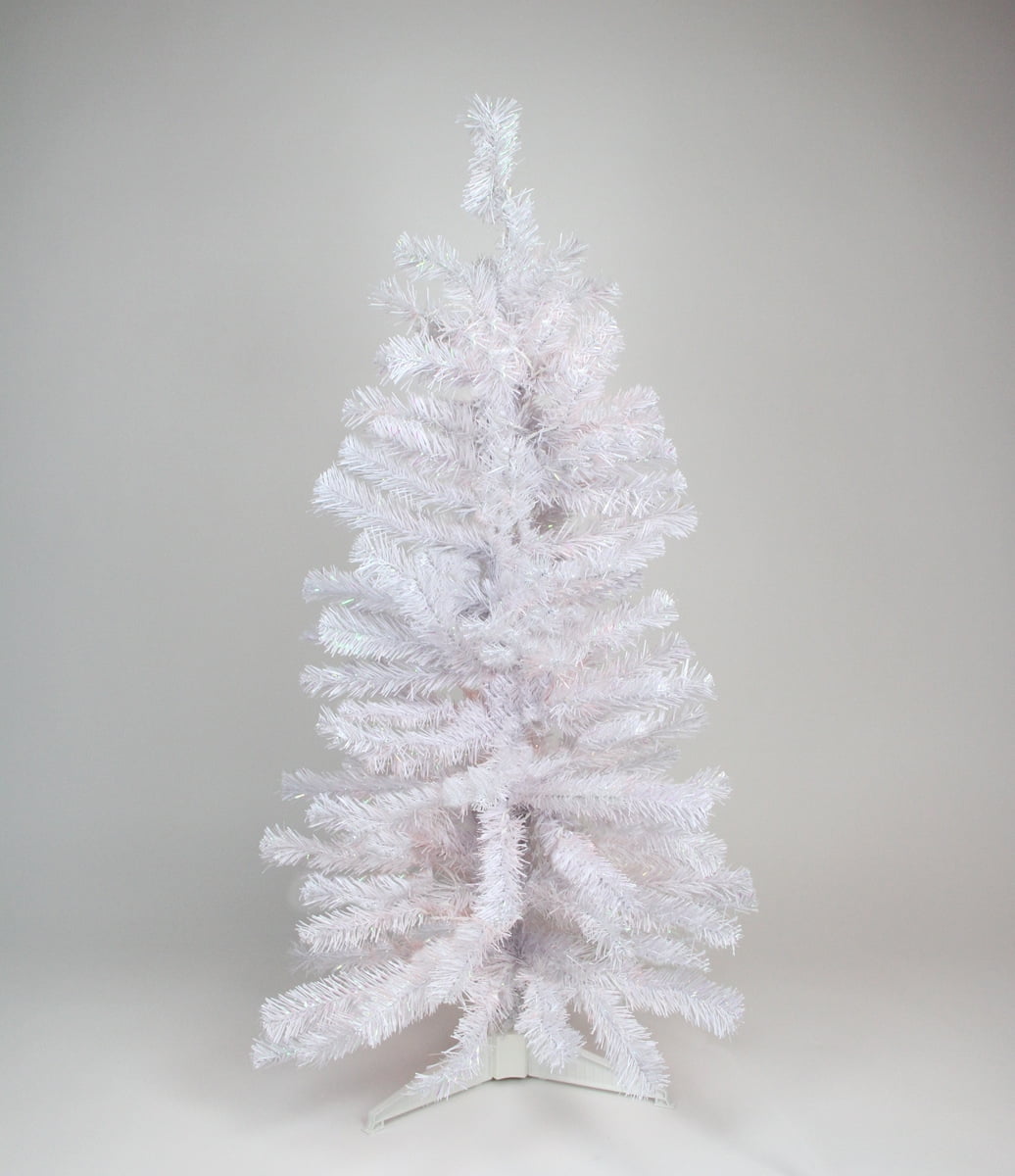 3' White Iridescent Pine Artificial Christmas Tree Unlit Walmart Canada