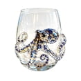 thumbnail image 2 of Artisanal Blue Ringed Octopus Glassware 12oz 3D Marine Animal Stemless Glasses Handcrafted Bar Glass Coastal Home Decor Gift for Ocean Animal Lovers (1PC), 2 of 8