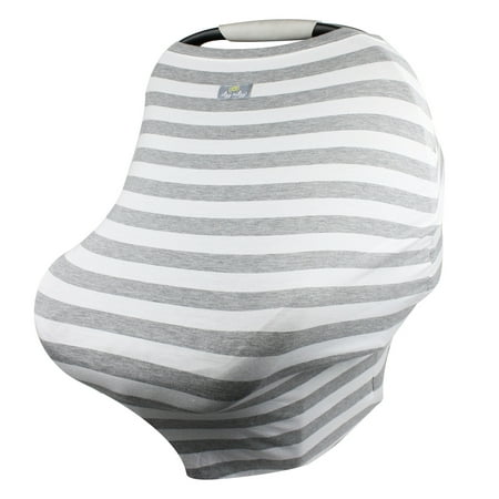 Itzy Ritzy Mom Boss Multi-Use Cover - Gray and White Stripe