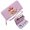 Purple, variant on GEEAD Zipper Lady Credit Card Case Wallet with Zipper Pockets for Women Cartoon Cat Festive Atmosphere Whimsical Illustration Includes Wrist Strap Valentine's Day, Mother's Day, Birthday Gifts