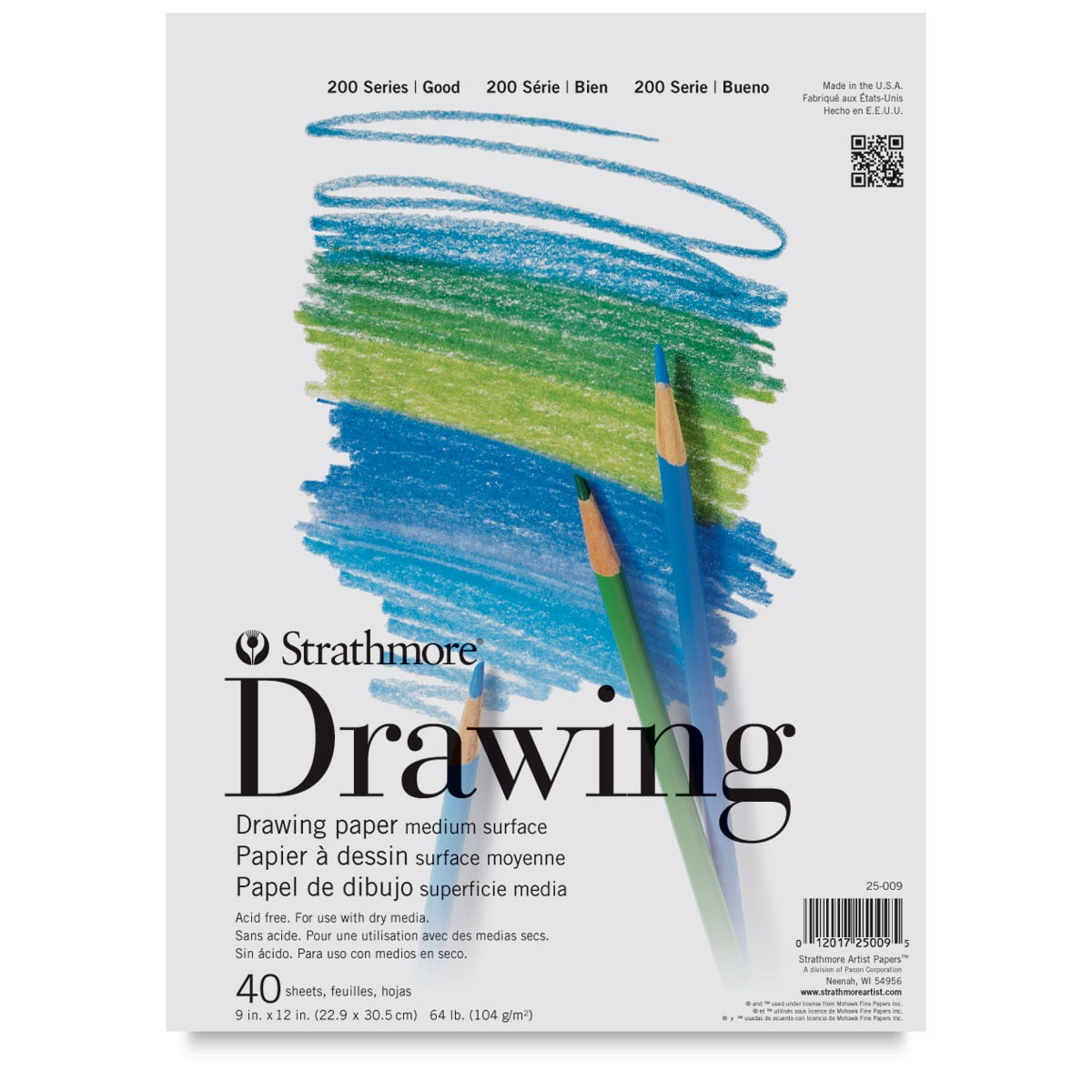 (2 pack) Strathmore 9" x 12" Tape Bound Drawing Pad