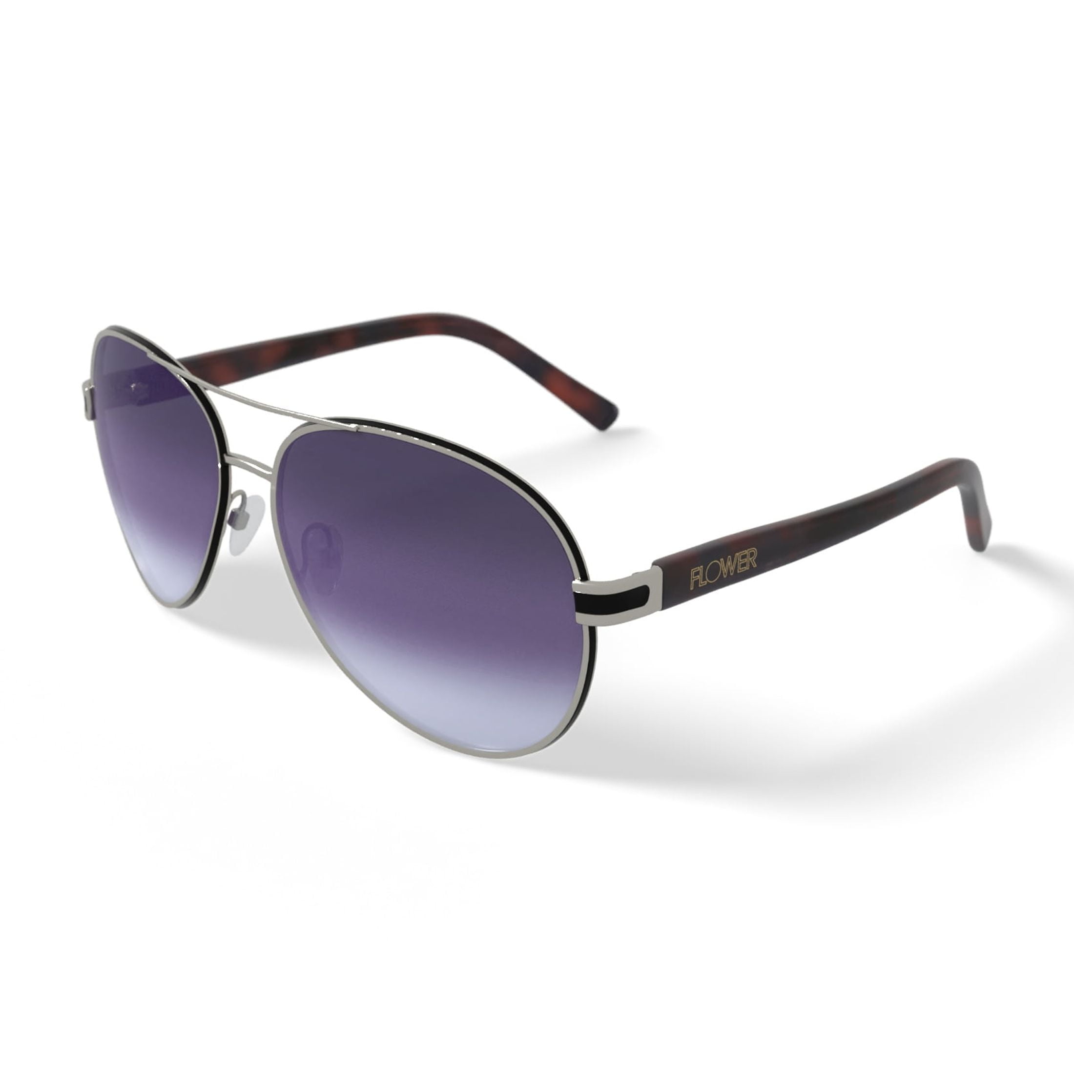 FLOWER Women's Rx'able Fashion Sunglasses, FLR3000 - Casey, Gold/Black, 60-15-130, with Case