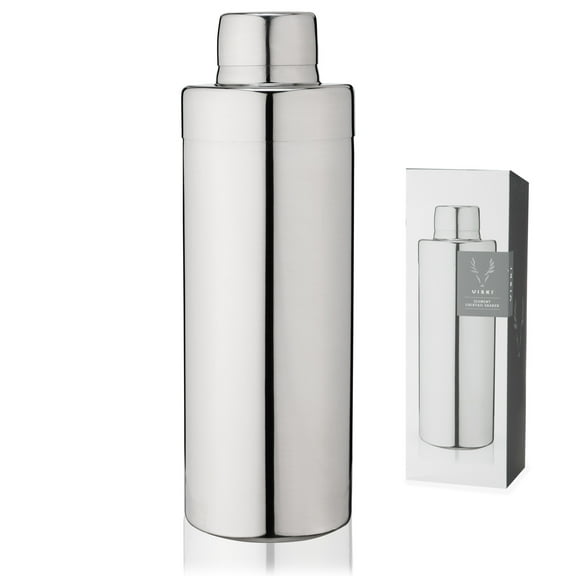 Viski Element Stainless Steel Cocktail Shaker, Home Bar Gifts, 24oz, Silver