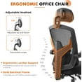 thumbnail image 4 of Office Computer  Chair, Ergonomic High Back Mesh Rolling Work Swivel Chair, Black, 4 of 4