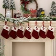 thumbnail image 3 of CNKOO 1PC Merry Christmas Socks Red Snowflake Alphabet Letters Christmas Stocking, 3 of 4