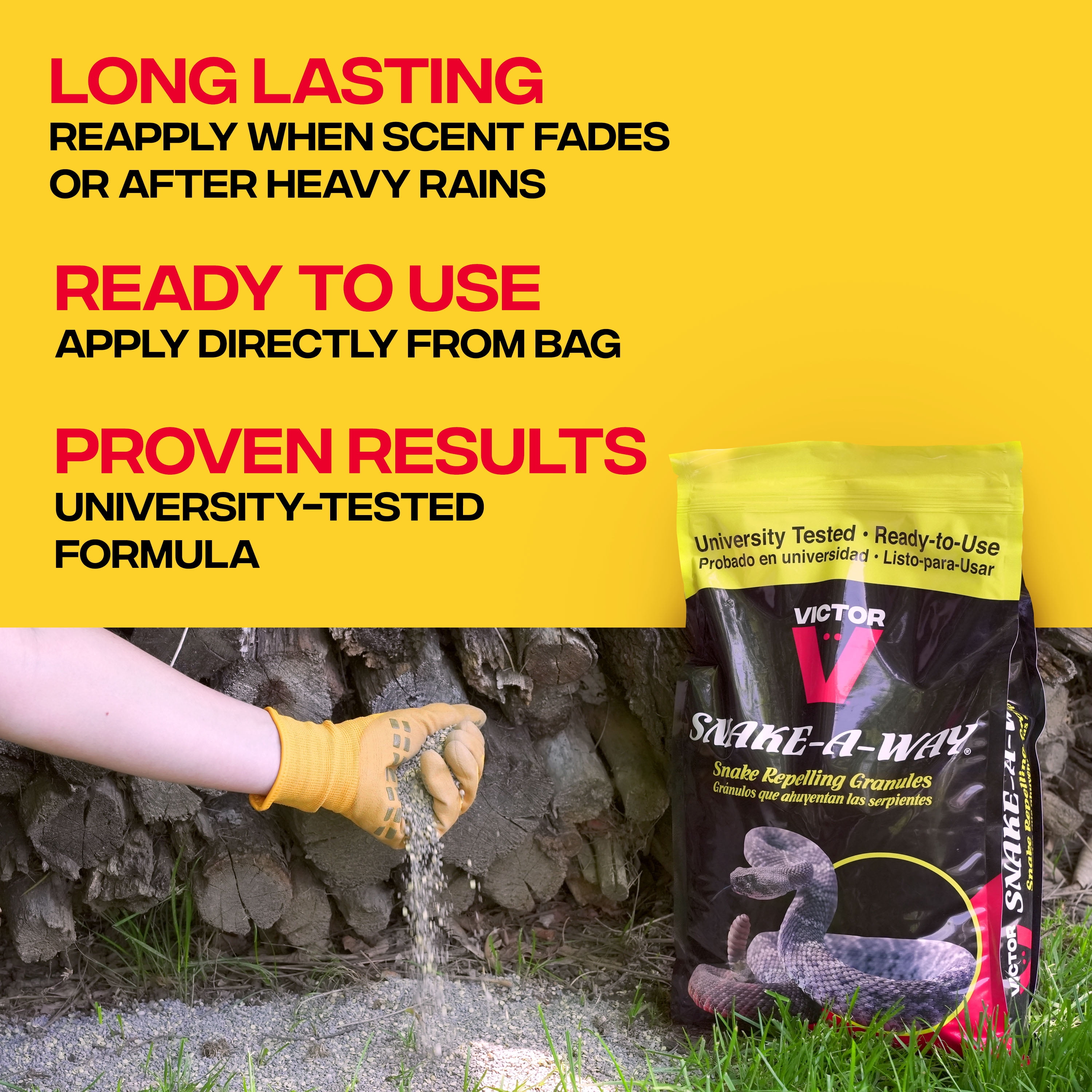 Victor Snake-A-Way Snake Repelling Granules, 10 lb Bag