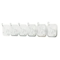 Nkmbld Wall Hooks for Hanging Heavy Duty, Non-Marking Hangers Waterproof, Sticky Wall Hooks for Keys, Bathroom, Kitchen, Door, Home Improvement, White