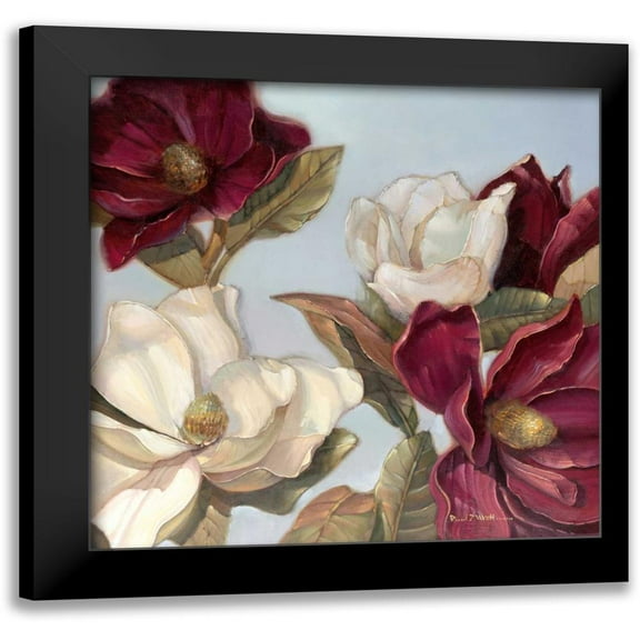 Mathenia, Paul 12x12 Black Modern Framed Museum Art Print Titled - Magnolia