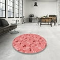 thumbnail image 4 of Ahgly Company Machine Washable Indoor Rectangle Transitional Light Coral Pink Area Rugs, 5' x 7', 4 of 7