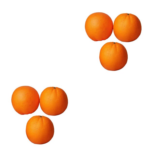 Inteprter 3 Pieces Artificial Orange Model Tabletop Props Foam Simulation Accessory Decor Ornament Fake Fruit for Living Room naranja 8cm 2Conjunto