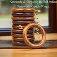 thumbnail image 2 of 50 Pcs Premium Wooden Window Curtain Drapery Rings, Hooks, Clips for 1.5" to 2.2 Inch Curtain Rod Pole (Inner Día 2.5 Inch, Outer Día 3.5 Inch), 2 of 10