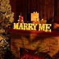 thumbnail image 2 of 7-Piece "Marry Me" LED Light Up Letters Set - 6.3"x5.5" Yellow Light with 1000 Red Rose Petals for Proposal Engagement Wedding Decor, 2 of 7