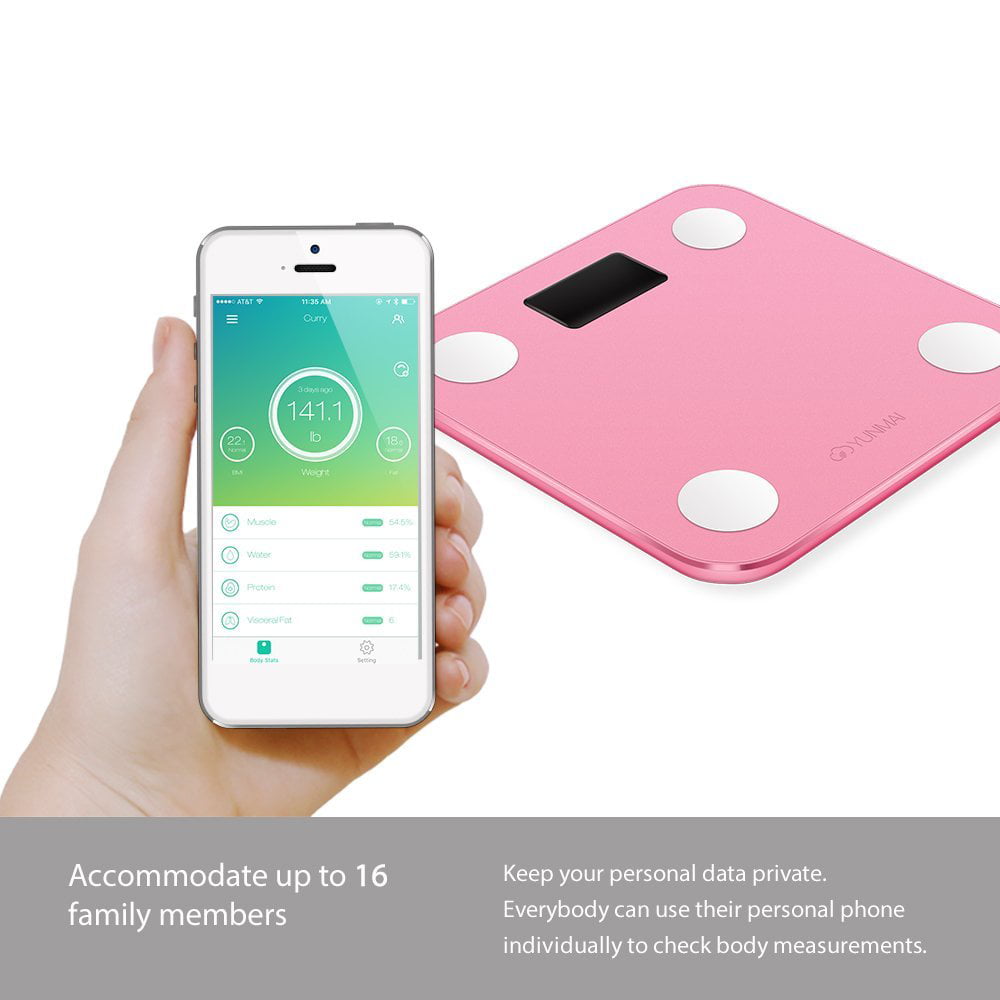 Yunmai Mini Bluetooth Smart Bathroom Scale - Pink