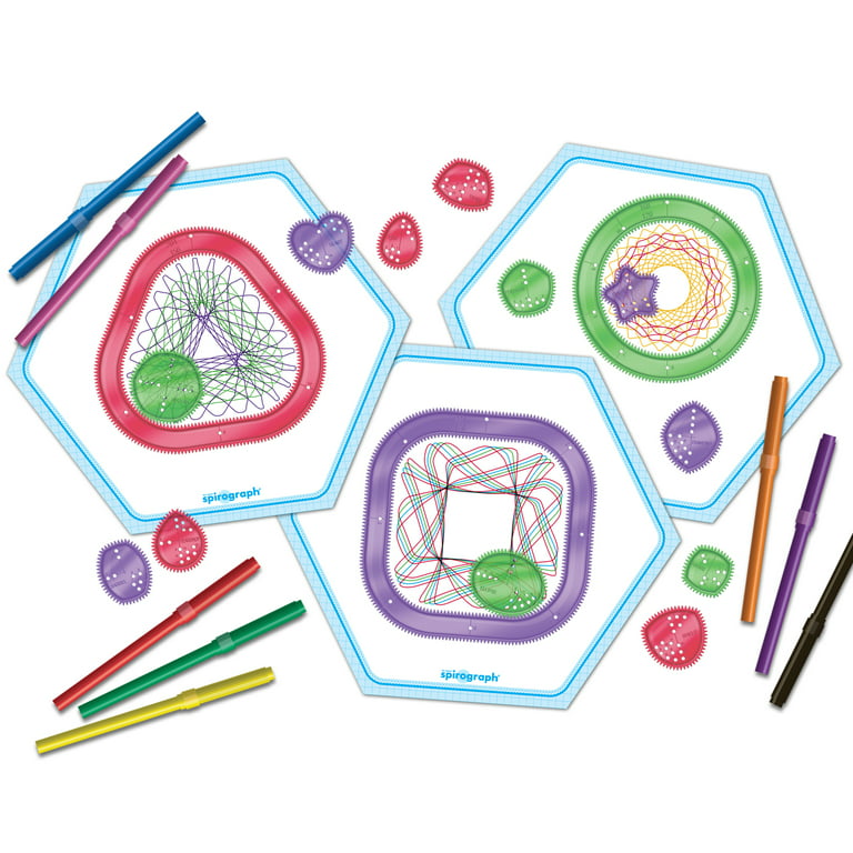 Spirograph — Fun Shapes Drawing Art Set — Classic Spirograph Gear Play With  New Shapes — For Ages 8+