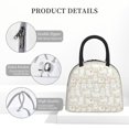 thumbnail image 4 of Daiia White Rabbit Pattern Lunch Bag , Insulated Lunch Box, Small Leakproof Cooler Food Lunch Containers Reusable High Capacity Lunch Tote Bags-One Size, 4 of 6