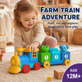 Maspost 36 Piece Toddler Train Set, Farm Animal Learning Toy with ...