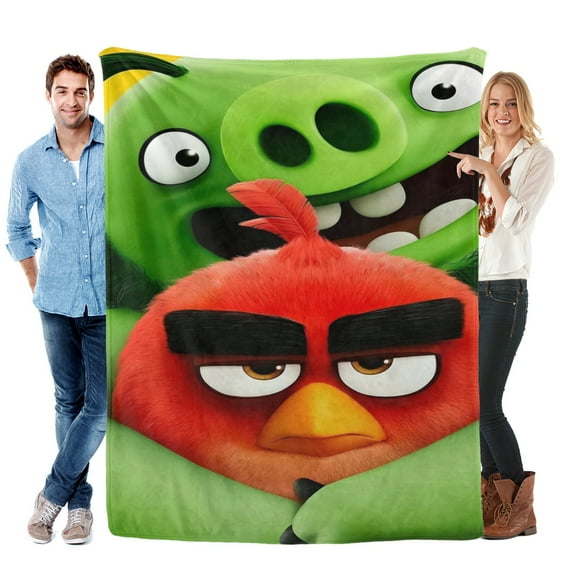 Angry Birds-Anti-Pilling Flannel Blanket Soft Lightweight Plush Fuzzy Cozy Luxury Blanket for Home and Kitchen Use – Perfect for Kids and Adults