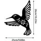 thumbnail image 2 of Decoración de pared de colibrí de pájaro de metal negro, 3 piezas de decoración de pared de colibrí de hierro forjado de 10,2 pulgadas, arte de pared de pájaro de metal para sala de estar de amantes, 2 of 5