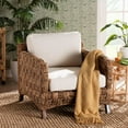 thumbnail image 5 of bali & pari Vevina Mahogany Wood & Seagrass Arm Chair in Dark Brown, 5 of 21