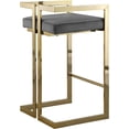 thumbnail image 2 of Pemberly Row Modern 27"H Velvet Counter Stool in Gray (Set of 2), 2 of 6