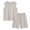 Beige, variant on Mens Vacation Outfits T-Shirts for Man and Pants for Men Sleeveless Crew Neck Button Down Elastic Waist Summer Regular Fit Oversized Jogging Tracksuit Men L-XXXXL