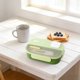 thumbnail image 5 of Fiambrera de plástico con cubiertos y vaso | Recipiente para alimentos apto para microondas | Fiambrera portátil para el hogar, la oficina o la escuela, 5 of 6