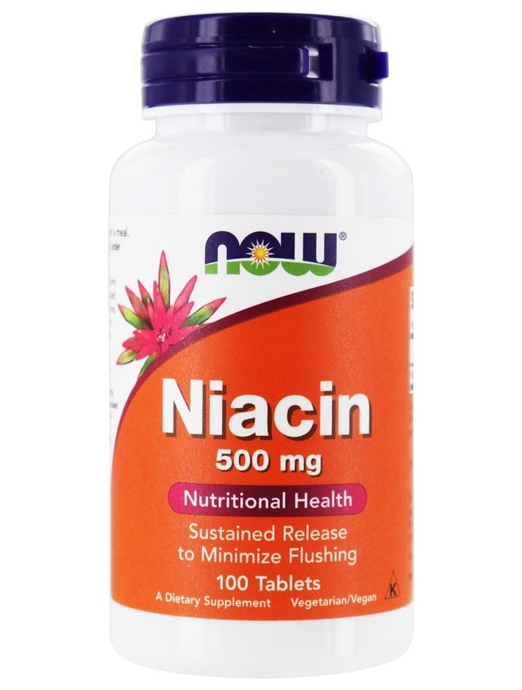NOW Foods Niacin 500 mg. 100 Tablets