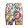 thumbnail image 4 of Easygdp Travel Stamp Men's Short Pajama Pants, Sleep Shorts, Household Pants, Casual Pants with Pockets - 4X-Large, 4 of 9