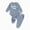 Blue, variant on TOWED22 Newborn Baby Boy Fall Outfit Romper Long Sleeve Letter Printed Jumpsuit Bodysuit Elastic Waist Pants Infant Waffle Clothes,Black,3-6 M