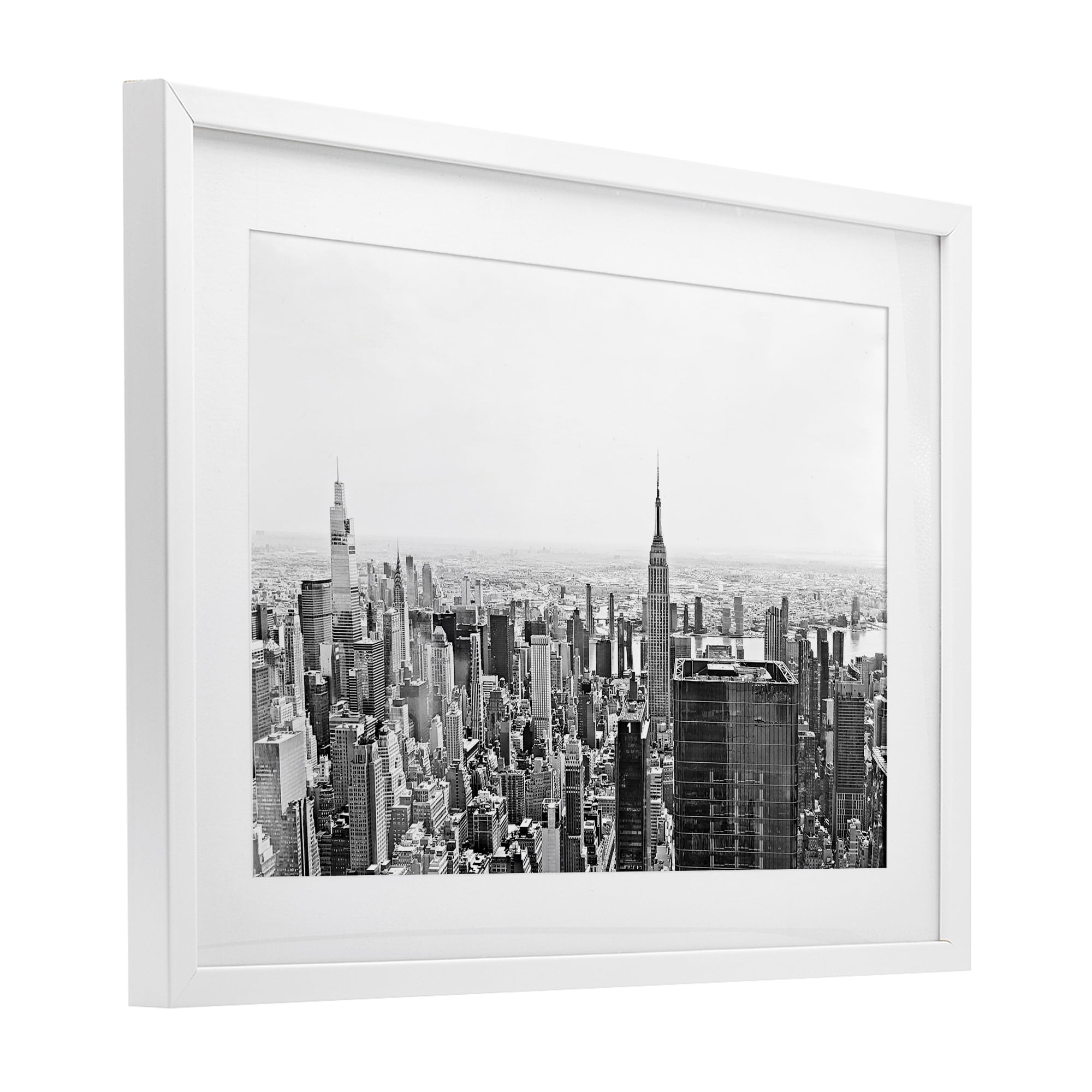 Stupell Industries New York City Scape View White Framed Print Under Glass, design by Kali Wilson