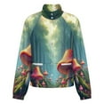 thumbnail image 5 of Jackets for Women Winter Coat Jackets Flannel Stand Collar Jacket(Enchanted Forest with Mushrooms,Size:S-4XL), 5 of 7